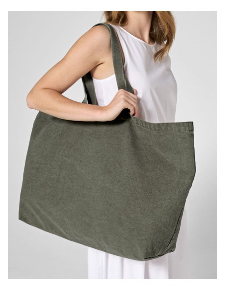 WES-W348-Garment Dyed Oversized Tote Bag 2